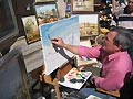 Peintre dans la rue � Arles
