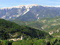 Vue du Mont Ventoux du village de Plaisians