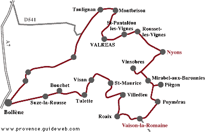 carte route des vins